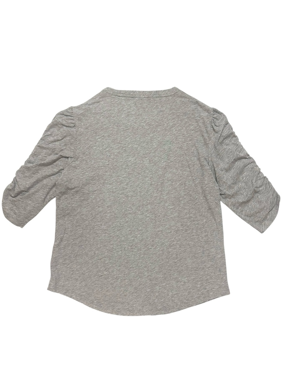 Veronica Beard Waldorf Ruched-Sleeve Slub T-Shirt - Picture 3 of 6